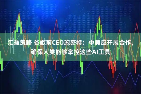 汇盈策略 谷歌前CEO施密特：中美应开展合作，确保人类能够掌控这些AI工具
